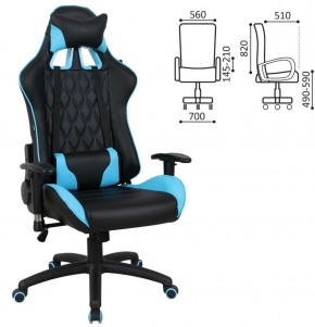 Кресло компьютерное BRABIX "GT Master GM-110" (черное/голубое) 531928 в Пуровске - purovsk.ok-mebel.com | фото 2