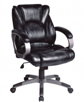 Кресло офисное BRABIX "Eldorado EX-504", экокожа, черное, 530874 в Пуровске - purovsk.ok-mebel.com | фото
