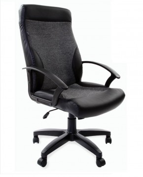 Кресло офисное BRABIX "Trust EX-535" (экокожа/черная/ткань серая) 531383 в Пуровске - purovsk.ok-mebel.com | фото