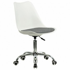 Кресло стул BRABIX "Eames MG-310 CH", хром, пластик белый, ткань серая, 532924 в Пуровске - purovsk.ok-mebel.com | фото 2