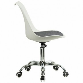 Кресло стул BRABIX "Eames MG-310 CH", хром, пластик белый, ткань серая, 532924 в Пуровске - purovsk.ok-mebel.com | фото 3