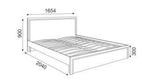 Кровать 1.6 М07 Стандарт с основанием Беатрис (Орех гепланкт) в Пуровске - purovsk.ok-mebel.com | фото