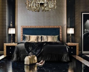 Кровать 2-х спальная (1,6 м) Тиффани Premium черная/золото с мягким элементом (Антрацит) с подъемным механизмомарт (ТФКР-3[3](П) в Пуровске - purovsk.ok-mebel.com | фото 2