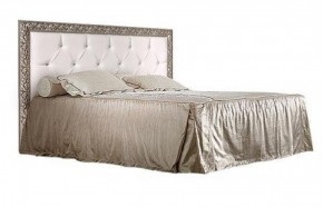Кровать 2-х спальная (1,8 м) Тиффани Premium черная/серебро с мягким элементом со стразами с подъемным механизмом (ТФКР180-2[3][7] (П) в Пуровске - purovsk.ok-mebel.com | фото