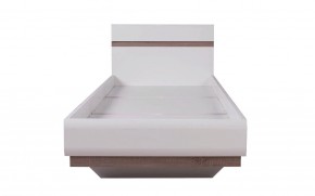Кровать 90/TYP 90, LINATE ,цвет белый/сонома трюфель в Пуровске - purovsk.ok-mebel.com | фото 3