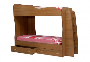 Кровать детская 2-х ярусная Юниор-1 (800*2000) ЛДСП в Пуровске - purovsk.ok-mebel.com | фото 1