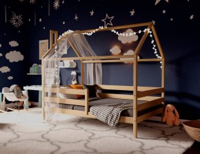 Кровать-домик 80*160 без покраски в Пуровске - purovsk.ok-mebel.com | фото 2