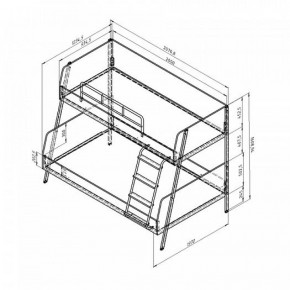 Кровать двухъярусная Дельта Лофт-20.02.04 Белый в Пуровске - purovsk.ok-mebel.com | фото 2