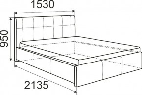 Кровать Изабелла с латами Newtone cacao 1400x2000 в Пуровске - purovsk.ok-mebel.com | фото 5