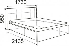 Кровать Изабелла с латами Newtone cacao 1400x2000 в Пуровске - purovsk.ok-mebel.com | фото 6