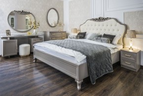 Кровать Мокко 1600 с мягким изголовьем + основание (серый камень) в Пуровске - purovsk.ok-mebel.com | фото 1
