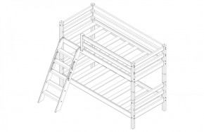 Кровать низкая с наклонной лестницей Соня (Вариант 12) в Пуровске - purovsk.ok-mebel.com | фото 4