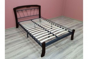Кровать "Муза 4 Лайт" КМД9 Черная (1400*2000) (ножки-шоколад) с коваными изделиями в Пуровске - purovsk.ok-mebel.com | фото 3