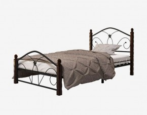 Кровать "Селена 1" Черная (900*2000) (ножки-шоколад) с коваными элементами в Пуровске - purovsk.ok-mebel.com | фото 2