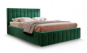 Кровать "Вена" 1400 СТАНДАРТ Вариант 1 Мора зеленый + бельевой ящик с кроватным основанием и подъемным механизмом в Пуровске - purovsk.ok-mebel.com | фото