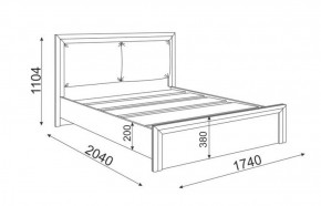 Кровать 1.6 Глэдис М31 с настилом и мягкой частью (ЯШС/Белый) в Пуровске - purovsk.ok-mebel.com | фото 3