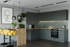 Кухня угловая Антрацит 2600х1600 (Стол. 38мм) в Пуровске - purovsk.ok-mebel.com | фото