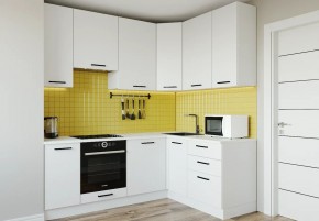Кухонный гарнитур Белый Глянец 2200*1600 h950 (Стол. 26мм) в Пуровске - purovsk.ok-mebel.com | фото