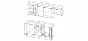 Кухонный гарнитур Белый Глянец 2550 (Стол. 38мм) в Пуровске - purovsk.ok-mebel.com | фото 2
