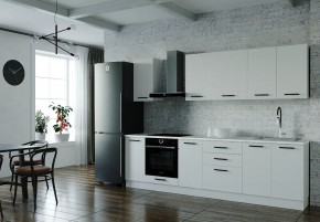 Кухонный гарнитур Белый Глянец 2800 (Стол. 38мм) в Пуровске - purovsk.ok-mebel.com | фото