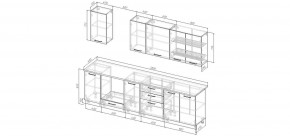 Кухонный гарнитур Белый Глянец 2800 (Стол. 38мм) в Пуровске - purovsk.ok-mebel.com | фото 2