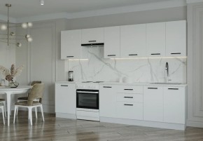 Кухонный гарнитур Белый Глянец 3000 (Стол. 26мм) в Пуровске - purovsk.ok-mebel.com | фото