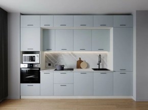 Кухонный гарнитур Смоки 3400 (Стол. 26мм) в Пуровске - purovsk.ok-mebel.com | фото