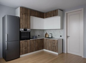 Кухонный гарнитур Старое Дерево 2200*1700 (Стол. 26мм) в Пуровске - purovsk.ok-mebel.com | фото