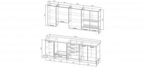 Кухонный гарнитур Старое Дерево 2400 h950 (Стол. 26мм) в Пуровске - purovsk.ok-mebel.com | фото 2