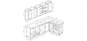 Кухонный гарнитур Старое Дерево 2600*1600 (Стол. 38мм) в Пуровске - purovsk.ok-mebel.com | фото 2