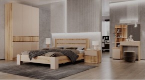 ЛЕНОРА Спальный гарнитур (модульный) кашемир в Пуровске - purovsk.ok-mebel.com | фото