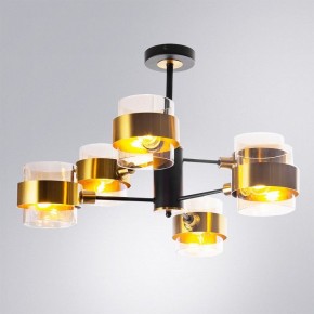 Люстра на штанге Arte Lamp Carlo A8205SP-6BK в Пуровске - purovsk.ok-mebel.com | фото 2