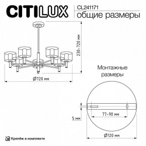 Люстра на штанге Citilux ELAN CL241171 в Пуровске - purovsk.ok-mebel.com | фото 12