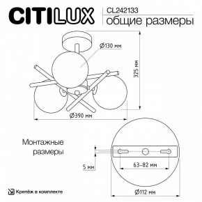 Люстра на штанге Citilux Ronny CL242133 в Пуровске - purovsk.ok-mebel.com | фото 7