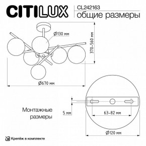 Люстра на штанге Citilux RONNY CL242163 в Пуровске - purovsk.ok-mebel.com | фото 12