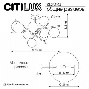 Люстра на штанге Citilux Ronny CL242193 в Пуровске - purovsk.ok-mebel.com | фото 8