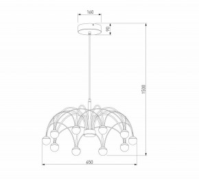Люстра на штанге Eurosvet Ragno 90030/10 LED золото в Пуровске - purovsk.ok-mebel.com | фото 5