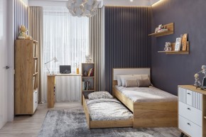 МИЛАН Детская (Дуб Золотой/Белый матовый) в Пуровске - purovsk.ok-mebel.com | фото 47