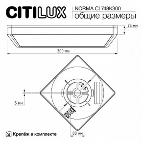 Накладной светильник Citilux Norma CL748K300 в Пуровске - purovsk.ok-mebel.com | фото 7