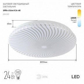 Накладной светильник Эра Slim SPB-6 Slim 8 24-4K в Пуровске - purovsk.ok-mebel.com | фото 2
