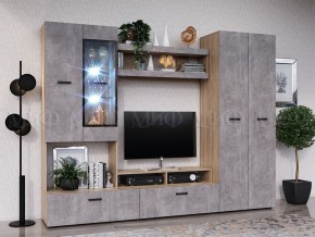 Нэнси New Полка (ЛДСП) Бетон светлый/Сонома в Пуровске - purovsk.ok-mebel.com | фото 2