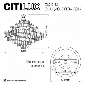 Подвесная люстра Citilux Naiad CL315192 в Пуровске - purovsk.ok-mebel.com | фото 6