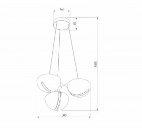 Подвесная люстра Eurosvet Emisfero 50083/3 LED золото в Пуровске - purovsk.ok-mebel.com | фото 6