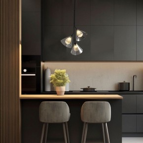 Подвесная люстра Eurosvet Enigma 70161/3 черный в Пуровске - purovsk.ok-mebel.com | фото 3