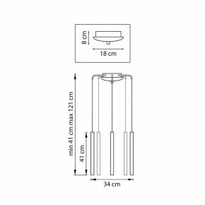 Подвесная люстра Lightstar Tubo L5T747233 в Пуровске - purovsk.ok-mebel.com | фото 3