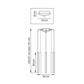 Подвесная люстра Lightstar Tubo L5T747347 в Пуровске - purovsk.ok-mebel.com | фото 3
