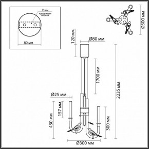 Подвесная люстра Odeon Light Lark 5431/6L в Пуровске - purovsk.ok-mebel.com | фото 5