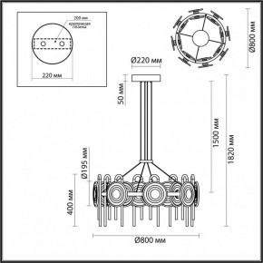 Подвесная люстра Odeon Light Magnet 5407/92L в Пуровске - purovsk.ok-mebel.com | фото 6