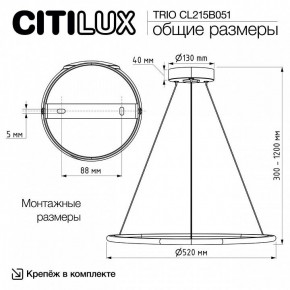 Подвесной светильник Citilux Trio CL215B051 в Пуровске - purovsk.ok-mebel.com | фото 8