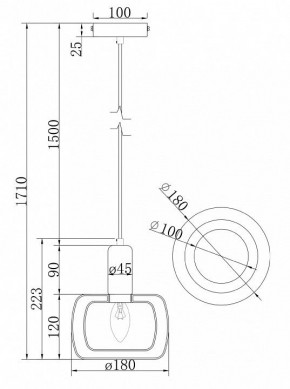 Подвесной светильник Maytoni Vision MOD411PL-01G в Пуровске - purovsk.ok-mebel.com | фото 7